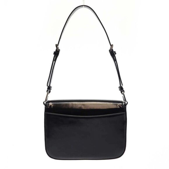 Prada Brushed Leather Shoulder Bag Black - Picture 2 of 10